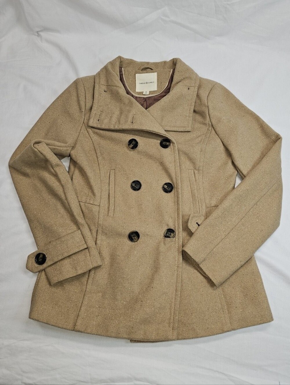Thread & Supply camel peacoat